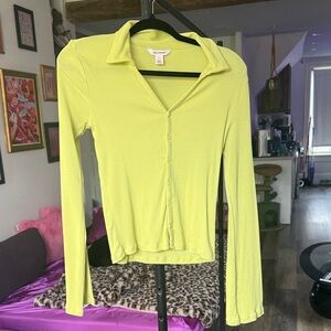 Joe Fresh Lime Button-Down Shirt